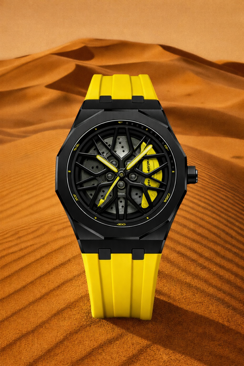Montre Élite Monaco "bracelet noir offert"