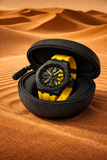 Montre Élite Monaco "bracelet noir offert"